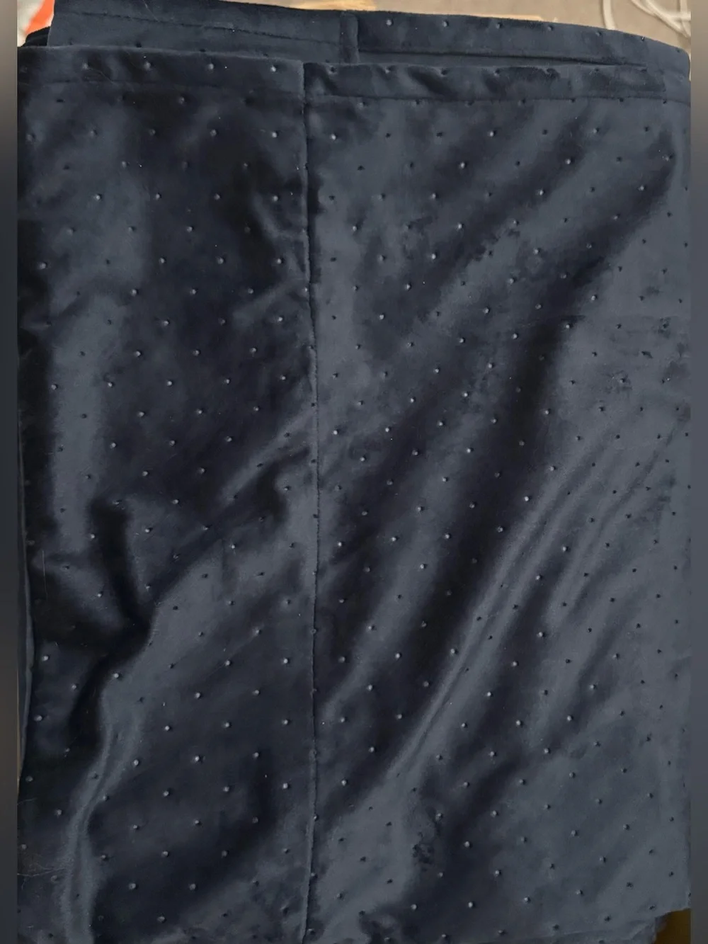 Anthropologie Velvet Louise Curtain, Navy